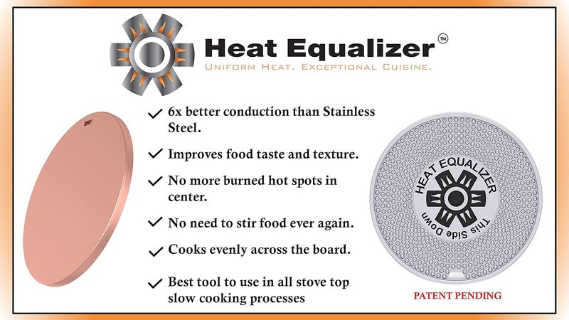 Heat Equalizer -Set of 3 Heat Diffuser for Gas Stoves 6”-8”-9.25 inch None Stick Copper finish – Aluminum & Copper Alloy Hot Plate for Even Cooking-Burner Cover & Simmer Plate - Image 4